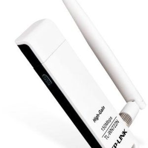 Безжичен адаптер TP LINK TL-WN722N, USB, 2T2R, 2.4Ghz, 802.11n/g/b 1