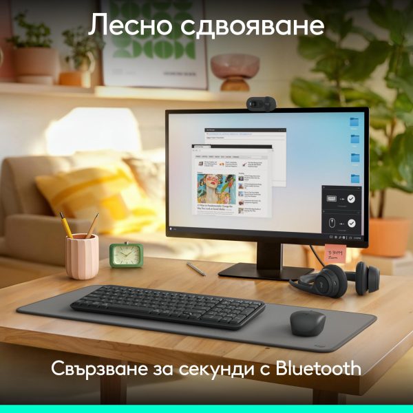 Безжичен комплект Logitech MK250 Graphite - Кирилизирана 2