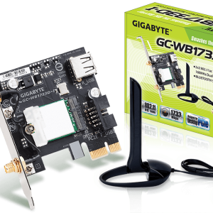 Безжичен PCI Express адаптер Gigabyte GC-WB1733D-I, 2x2 802.11ac 160MHz, Bluetooth 5.0 1
