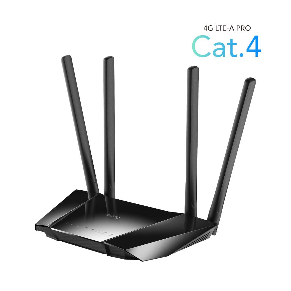 Безжичен рутер Cudy LT400, 4G LTE, 2.4GHz, 300 Mbps, 10/100 4