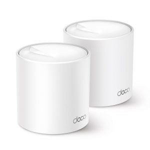 Безжичен рутер TP-Link Deco X60 V3 2-Pack, AX5400, 2.4/5 GHz, 574 -  2402 Mbps, Gigabit 1