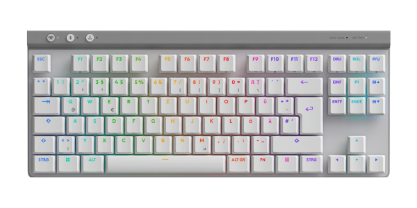Безжична геймърска клавиатура Logitech G515 Lightspeed TKL White 1