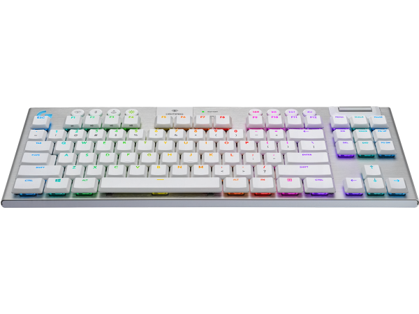 Безжична геймърска механична клавиатура Logitech, G915 TKL White Lightsync RGB, Tactile суичове 2