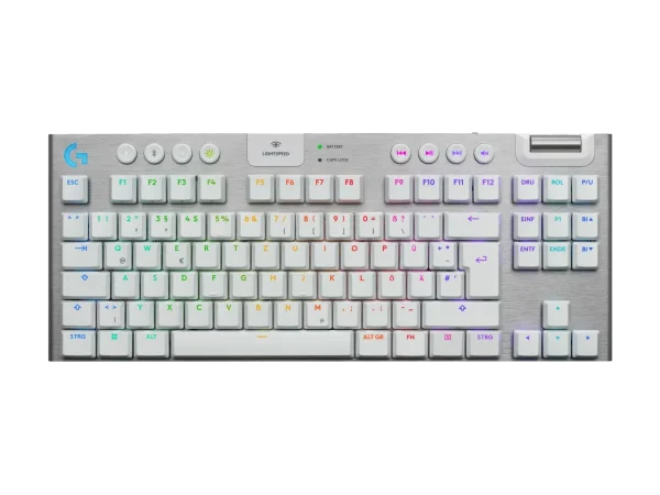 Безжична геймърска механична клавиатура Logitech G915X White Lightspeed TKL - GL Tactile Switch 1