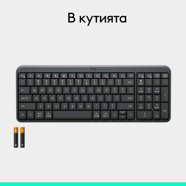 Безжична клавиатура Logitech K250 Graphite - Кирилизирана 9