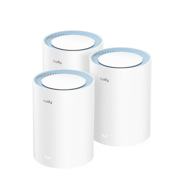Безжична MESH система Cudy M1200 3, AC1200 Dual Band, 2.4/5 GHz, 300 - 867 Mbps, 3 броя 1