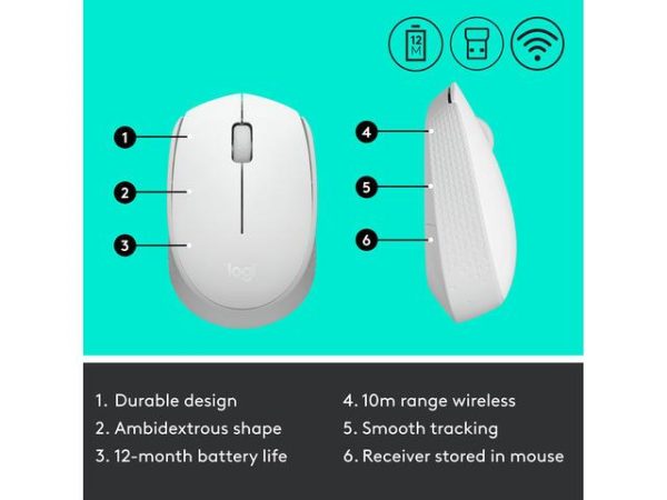 Безжична оптична мишка LOGITECH M171 7