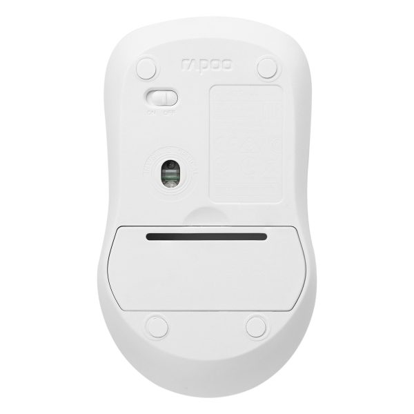 Безжична оптична мишка RAPOO 1680, Тиха, 2.4Ghz, Бяла 5