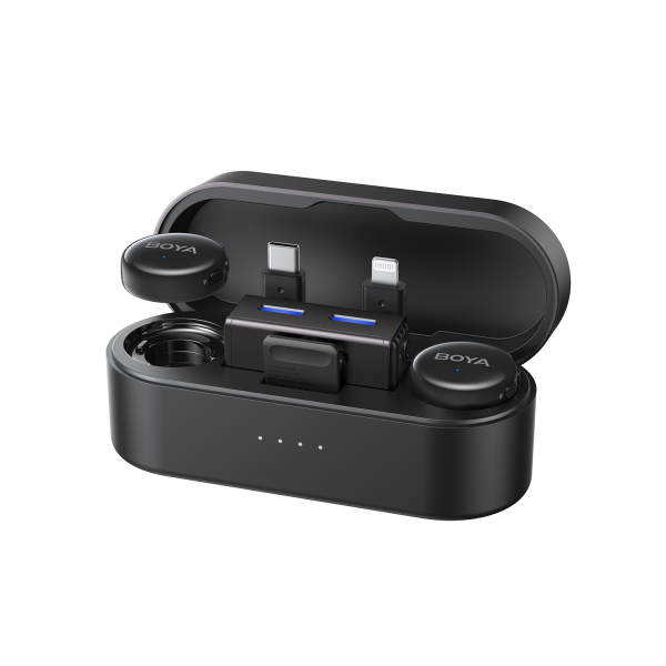 Безжична система микрофони BOYA BOYALINK 3-01 with lightning+USB-C +3.5mm TRS plug 1
