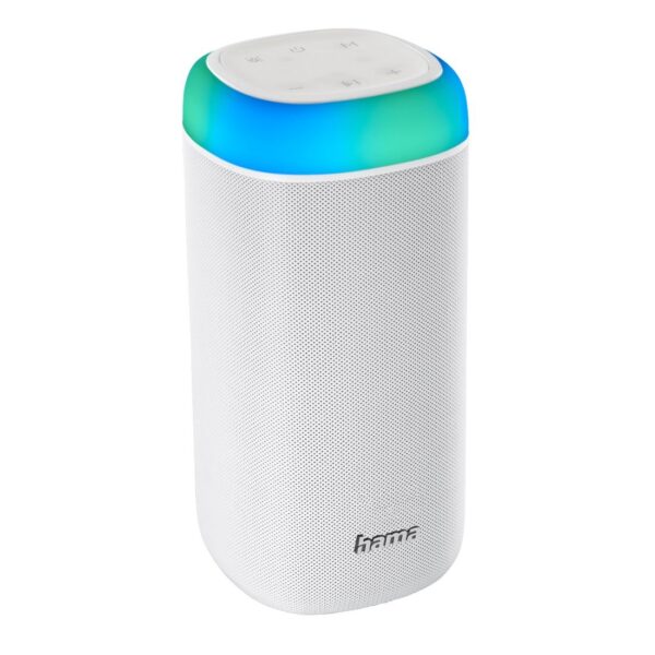 Блутут мобилна колонка HAMA Shine 2.0, 30W, LED, Защита от вода, Бял, 188229 1
