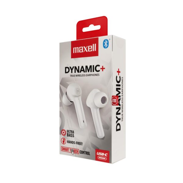 Блутут слушалки MAXELL Dynamic, Докинг кутийка, True Wireless, Бяли 2