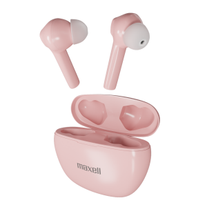 Блутут слушалки MAXELL Dynamic, Докинг кутийка, True Wireless, Розов 1