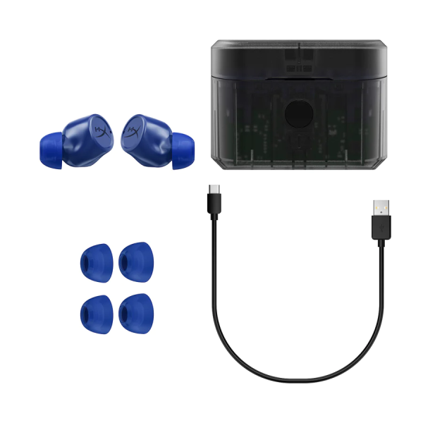 Блутут слушалки тапи с микрофон HyperX Cirro Buds Pro - Сини 5