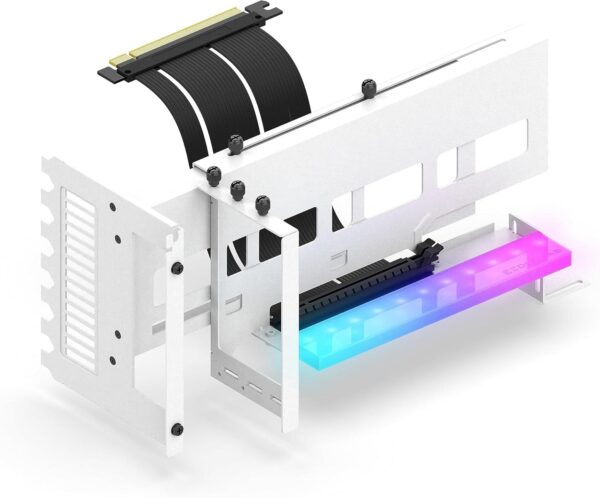 Брекет за вертикален монтаж на GPU EZDIY-FAB ARGB PCIe 4.0 Riser Cable 90° 1