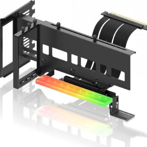 Брекет за вертикален монтаж на GPU EZDIY-FAB ARGB PCIe 4.0 Riser Cable 90° 1
