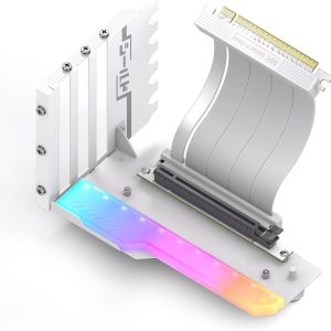 Брекет за вертикален монтаж на GPU EZDIY-FAB RGB PCIe 4.0 Riser Cable 90° 1
