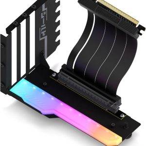 Брекет за вертикален монтаж на GPU EZDIY-FAB RGB PCIe 4.0 Riser Cable 90° 1