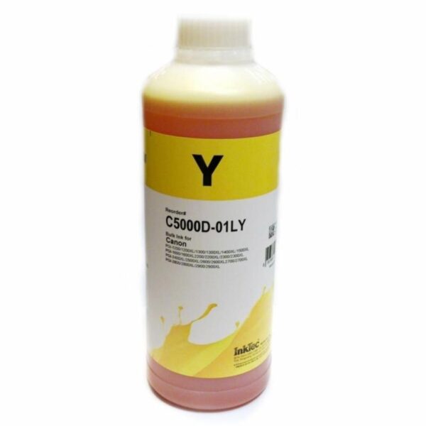 Бутилка с мастило INKTEC за Canon PGI-1200/1300/1400/1500/2500, MB2020/5020/5070/iB4020, Dye, 1L, Жълт 1