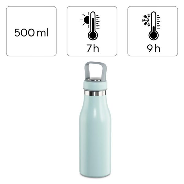 Бутилка за течности Xavax To Go, 500 ml, Неръждаема стомана, Двойна изолация 13