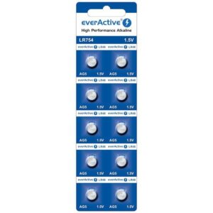 Бутонна алкална батерия EVERACTIVE LR754, LR48, 1,55V, 10pk блистер, /цена за 1 бр. батерия/ 1
