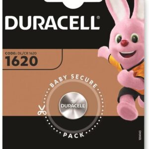 Бутонна батерия DURACELL CR-1620, 3V, Литиева  1