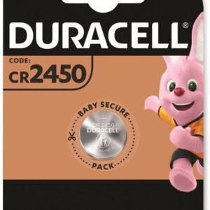 Бутонна батерия литиева DURACELL CR2450, 3V,  1 бр. в блистер, цена за 1 бр. 1
