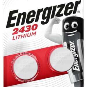 Бутонна батерия литиева ENERGIZER CR2430, 3V, 2 бр. в блистер, цена за 2 батерии 1