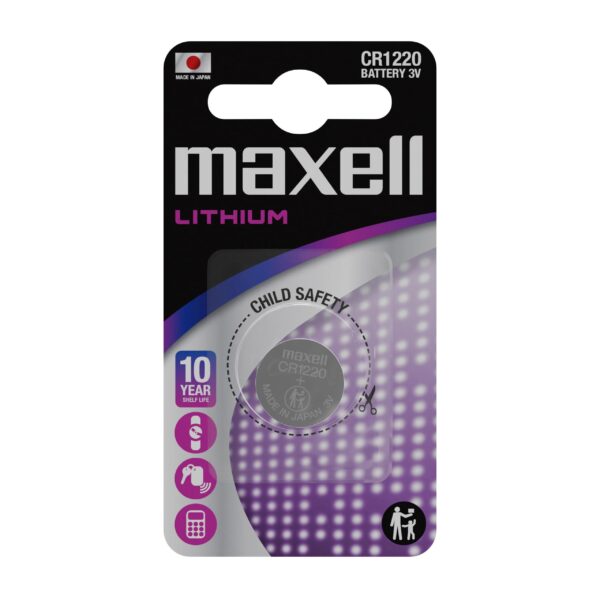 Бутонна батерия литиева MAXELL CR1220 3V 1