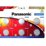 Бутонна батерия литиева PANASONIC CR2032, 3V, 6 бр. в блистер /цена за 6 бр./ 1