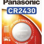 Бутонна батерия литиева PANASONIC CR2430, 3V,  1 бр. в блистер, цена за 1 бр. 1