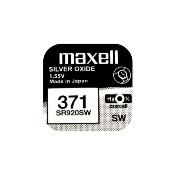 Бутонна батерия сребърна MAXELL SR-920 SW /370/371/AG6 1.55V 1