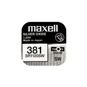 Бутонна батерия сребърна MAXELL SR1120 SW /381/391/  AG8   1.55V 1
