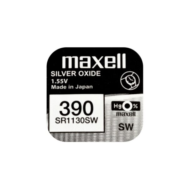 Бутонна батерия сребърна MAXELL SR1130 SW /AG10/ 389/390/ 1.55V 1