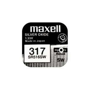 Бутонна батерия сребърна MAXELL SR516 SW /317/ 1.55V 1
