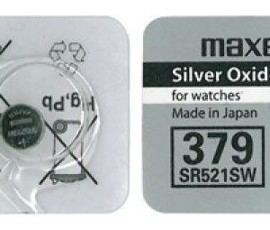 Бутонна батерия сребърна MAXELL SR521 SW /AG0/379/ 1.55V 1