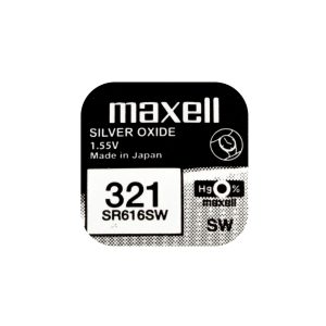 Бутонна батерия сребърна MAXELL SR616 SW /321/  1.55V 1