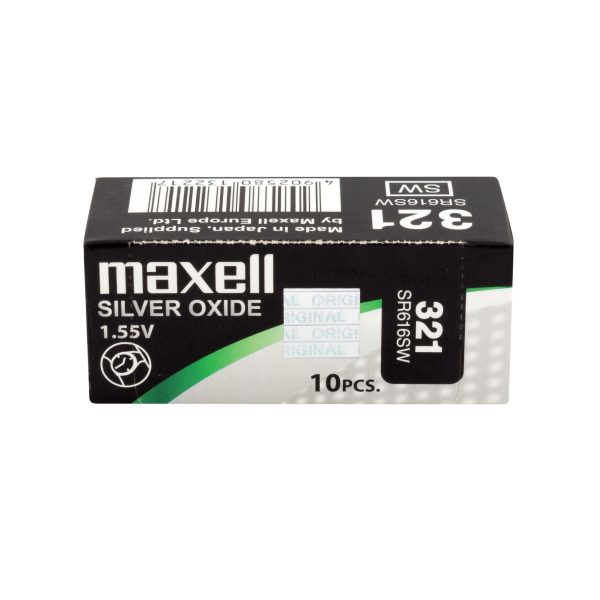 Бутонна батерия сребърна MAXELL SR616 SW /321/  1.55V 2
