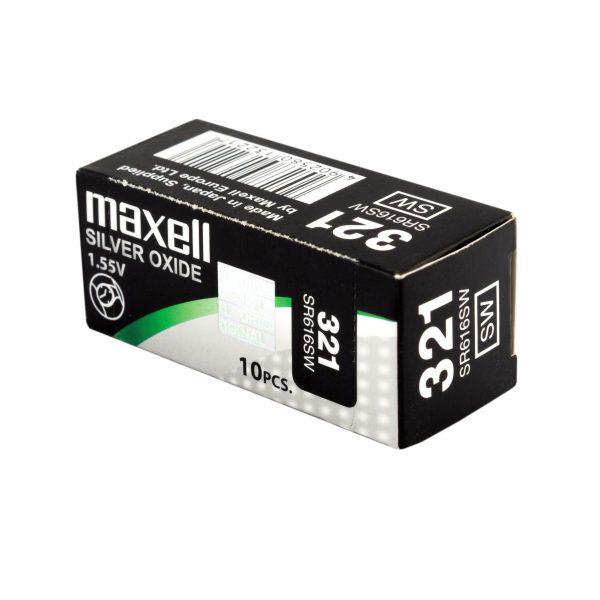Бутонна батерия сребърна MAXELL SR616 SW /321/  1.55V 3