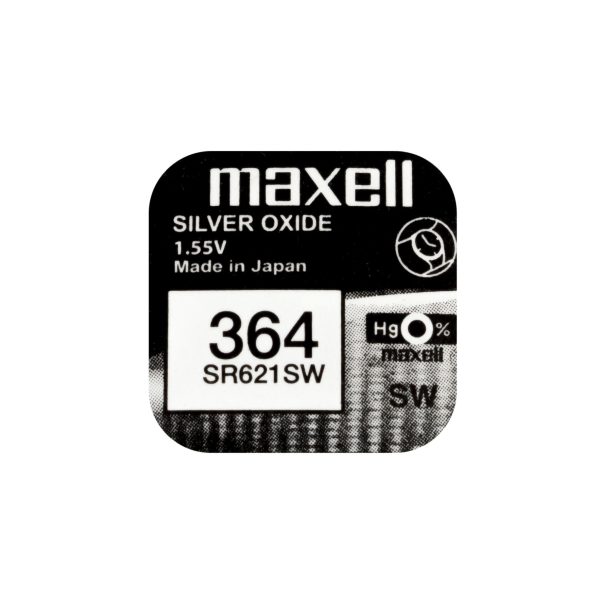 Бутонна батерия сребърна MAXELL SR621SW /364/AG1/ 1