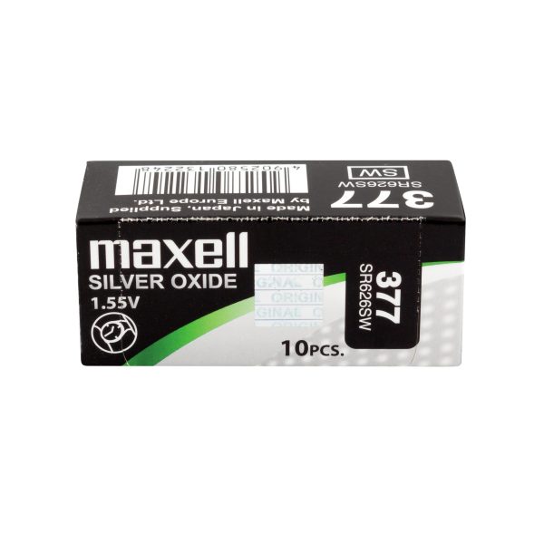 Бутонна батерия сребърна MAXELL SR626 SW /AG4/377/ 1.55V 2