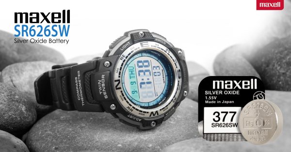 Бутонна батерия сребърна MAXELL SR626 SW /AG4/377/ 1.55V 3