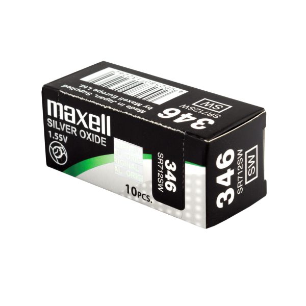 Бутонна батерия сребърна MAXELL SR712 SW 1.55V  / 346 3