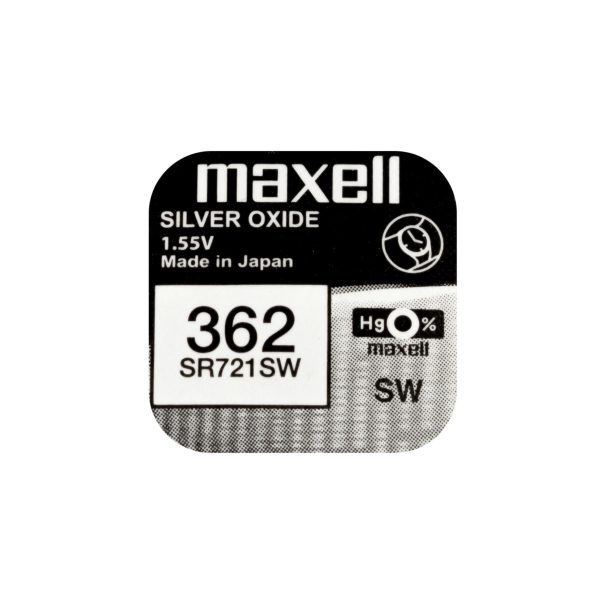 Бутонна батерия сребърна MAXELL SR721 SW  AG11/362/ 1.55V 1