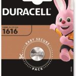 Бутонна литиева батерия DURACELL CR-1616, 3V 1