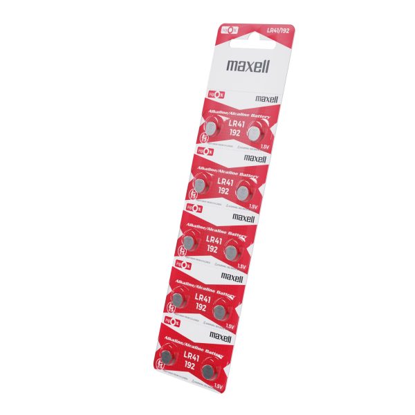 Бутонна микроалкална батерия LR41 /AG3/  10 бр./pack  цена за 1 бр.  MAXELL 4