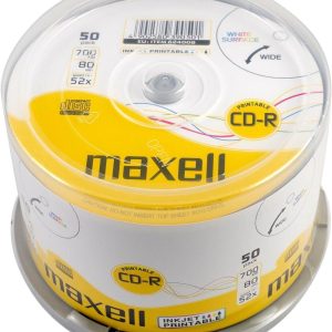 CD-R80 MAXELL 50 pk PRINTABLE 52 speed cake box 1
