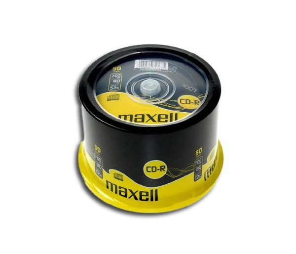 CD-R80 MAXELL cake box wrapped, 700MB, 52x, 50 бр 1