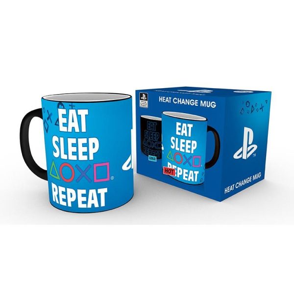 Чаша ABYSTYLE PLAYSTATION Mug Heat Change Eat Sleep Repeat 2