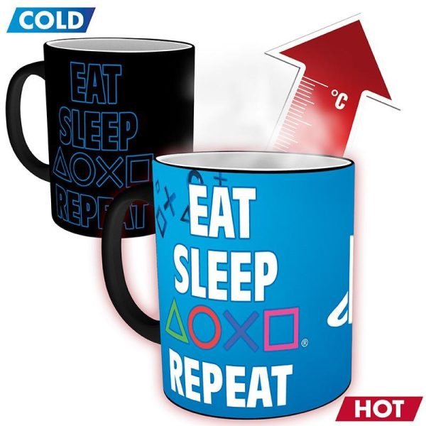Чаша ABYSTYLE PLAYSTATION Mug Heat Change Eat Sleep Repeat 3