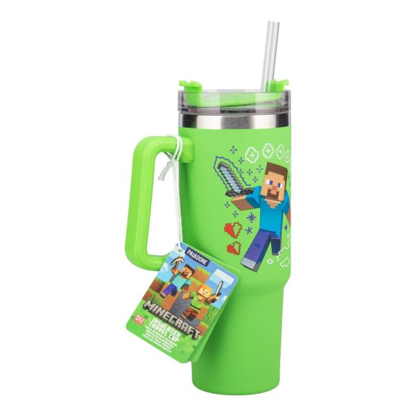 Чаша Paladone: Minecraft - Green 900ml Multiway Travel Cup Stra, PP14600MCF 2